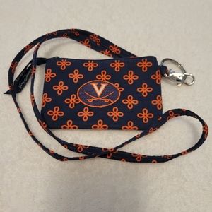 Vera Bradley UVA zip id and lanyard